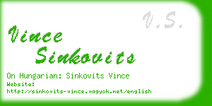 vince sinkovits business card